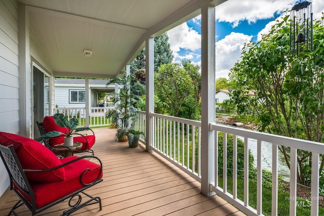 421 Curtis Rd Unit 120, Boise, ID 83705 - wooden terrace with covered porch
