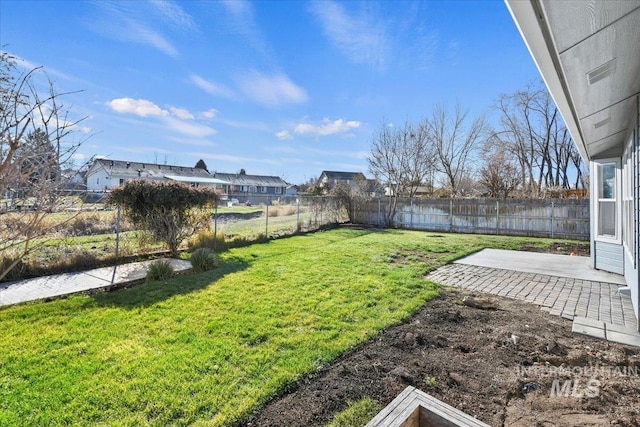 view of yard featuring a patio area