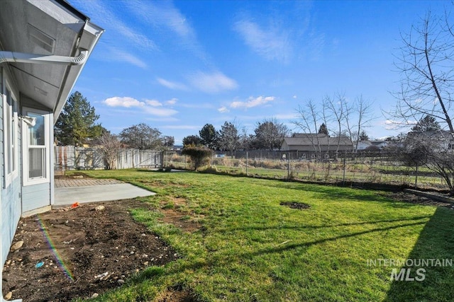 view of yard with a patio area