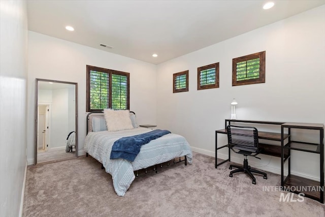 1512 E Rivers End Ct, Eagle, ID 83616 - carpeted bedroom with recessed lighting and a desk