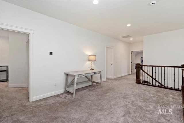 1512 E Rivers End Ct, Eagle, ID 83616 - corridor with an upstairs landing, carpet, and recessed lighting