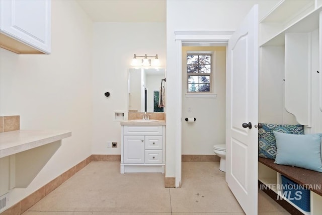 1512 E Rivers End Ct, Eagle, ID 83616 - bathroom with vanity and tile patterned flooring