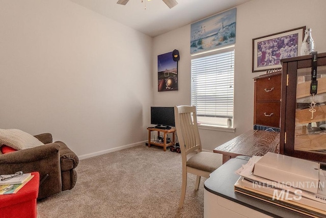 150 Cayuse Creek Dr, Kimberly, ID 83341 - carpeted office space with a ceiling fan and baseboards