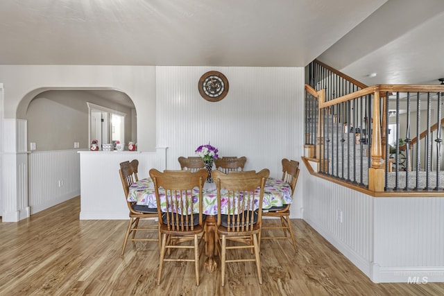 dining room featuring wood-type flooring