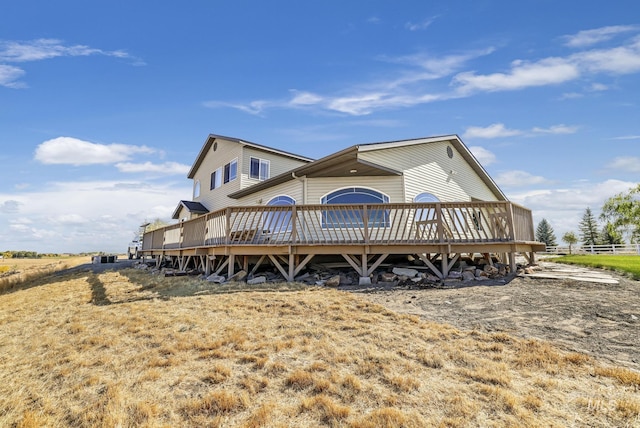 rear view of house with a deck