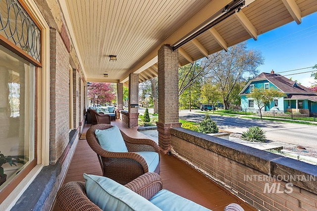 view of patio / terrace featuring covered porch