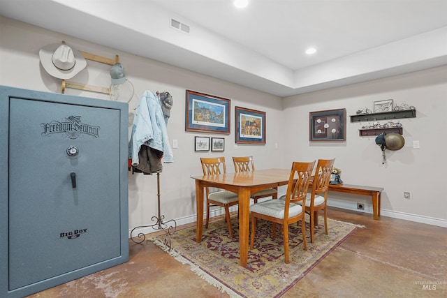 9 Autumn Blaze Ln, Salmon, ID 83467 - dining area with concrete floors, baseboards, and recessed lighting