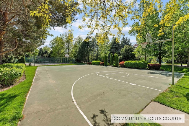 view of sport court with community basketball court