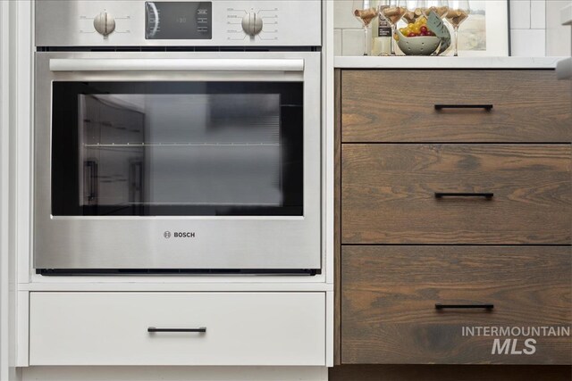 interior details featuring oven