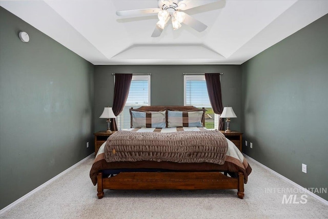 323 W 100 N, Jerome, ID 83338 - carpeted bedroom featuring ceiling fan, baseboards, and a raised ceiling