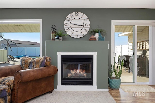 323 W 100 N, Jerome, ID 83338 - room details with baseboards and a glass covered fireplace
