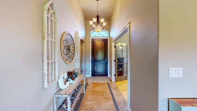 3634 E 3892 N, Kimberly, ID 83341 - entryway featuring a chandelier and baseboards