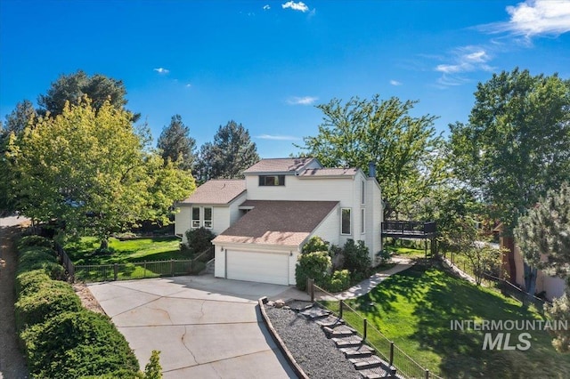 1909 E Roanoke Dr, Boise, ID 83712 - view of side of property with driveway and a garage