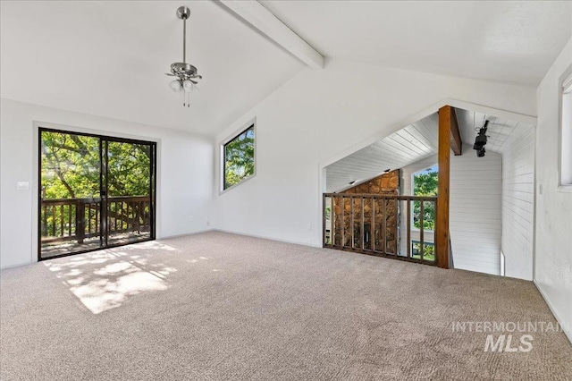 1909 E Roanoke Dr, Boise, ID 83712 - unfurnished living room featuring carpet and a ceiling fan