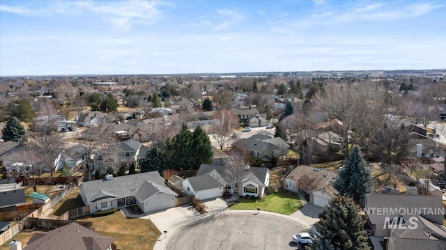 drone / aerial view featuring a residential view