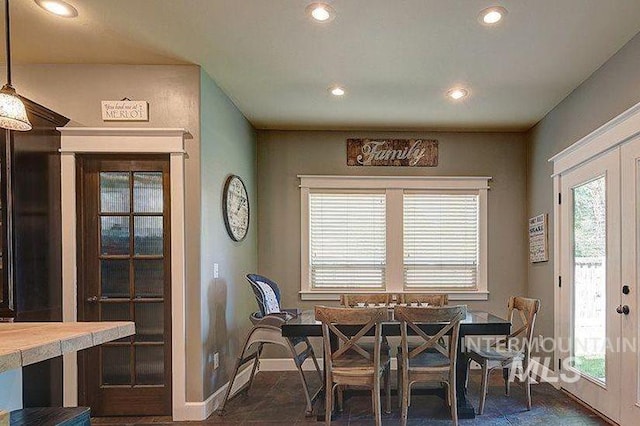 1878 W Sheep Hill Ct, Meridian, ID 83646 - dining room with recessed lighting and french doors