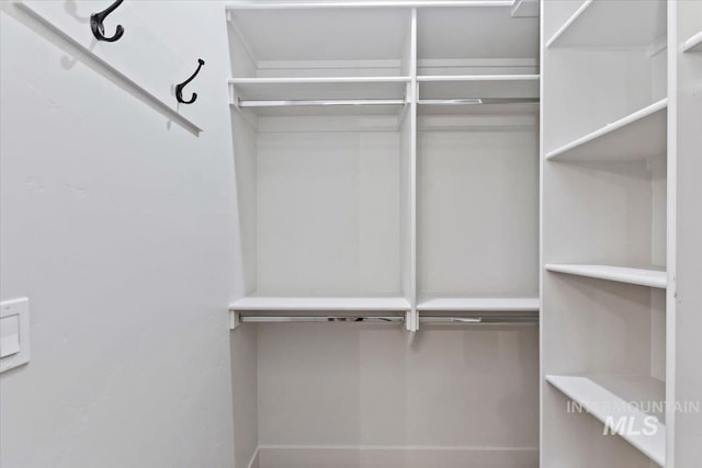 view of walk in closet