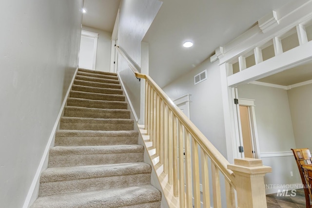12507 N Humphreys Way, Boise, ID 83714 - stairway featuring baseboards and recessed lighting