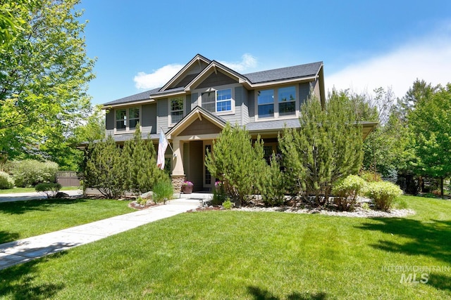 12507 N Humphreys Way, Boise, ID 83714 - craftsman inspired home with a front lawn and stone siding
