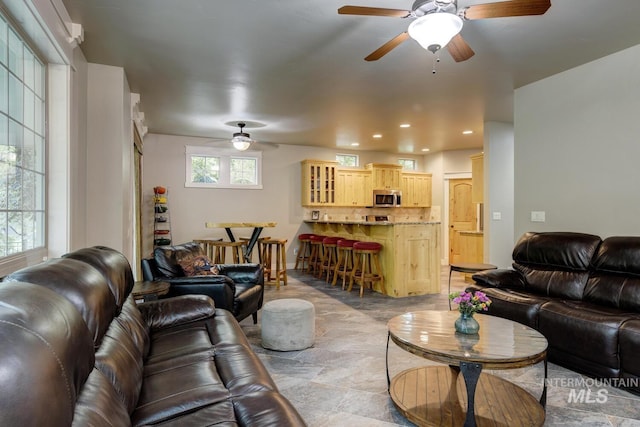 12507 N Humphreys Way, Boise, ID 83714 - living area with a ceiling fan and recessed lighting