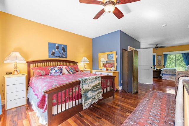 911 Davis, Mccall, ID 83638 - bedroom with wood finished floors and a ceiling fan
