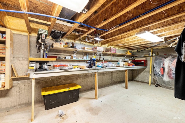 911 Davis, Mccall, ID 83638 - unfinished below grade area featuring a workshop area