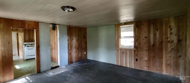 miscellaneous room featuring wooden walls