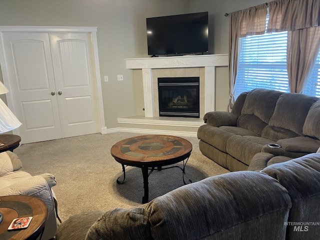 11565 W Zachery Ave, Nampa, ID 83651 - living room with carpet floors and a tile fireplace