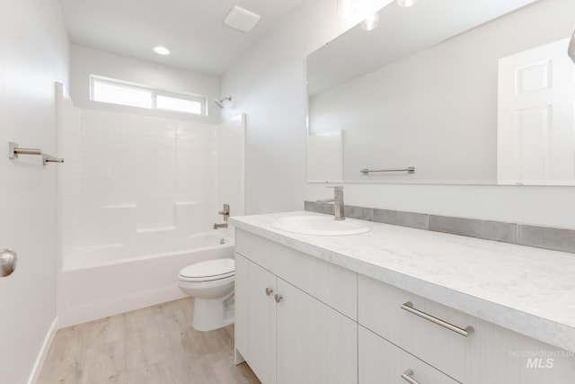 2351 W Opalite Dr, Kuna, ID 83634 - bathroom featuring toilet, vanity, and  shower combination