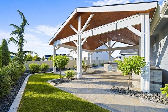 5445 S Mesa Trail Pl, Meridian, ID 83642 - view of community with a gazebo, an outdoor kitchen, and a patio area