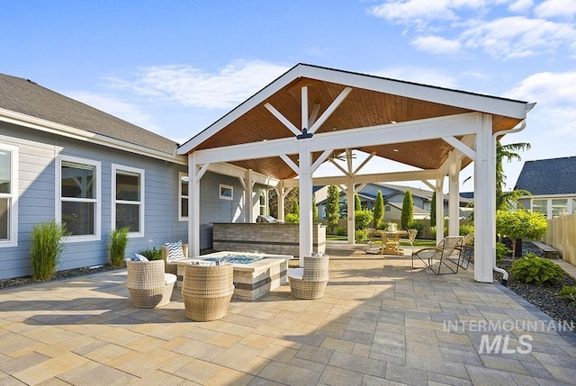 5445 S Mesa Trail Pl, Meridian, ID 83642 - view of patio with a gazebo