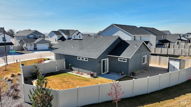 aerial view featuring a residential view