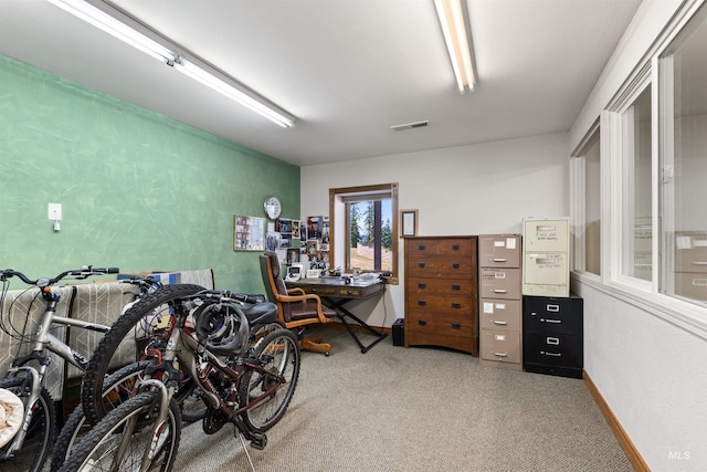garage featuring baseboards