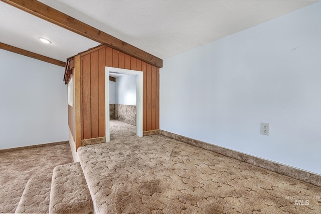 569 Spring Creek Rd, Burley, ID 83318 - spare room with carpet flooring, beam ceiling, and baseboards