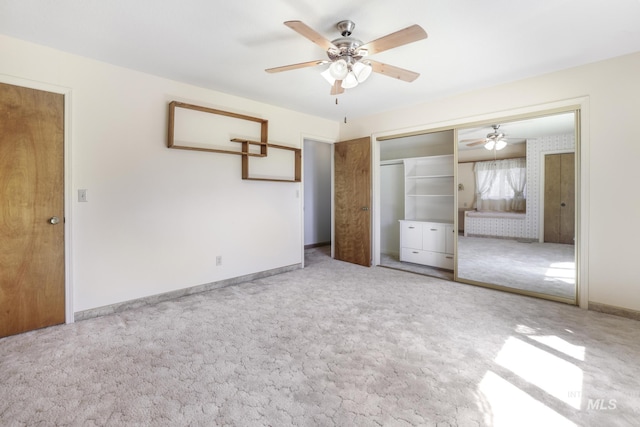 569 Spring Creek Rd, Burley, ID 83318 - unfurnished bedroom with carpet, a ceiling fan, and a closet