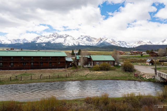 130 Valley Creek Rd, Stanley, ID 83278 - water view with a mountain backdrop
