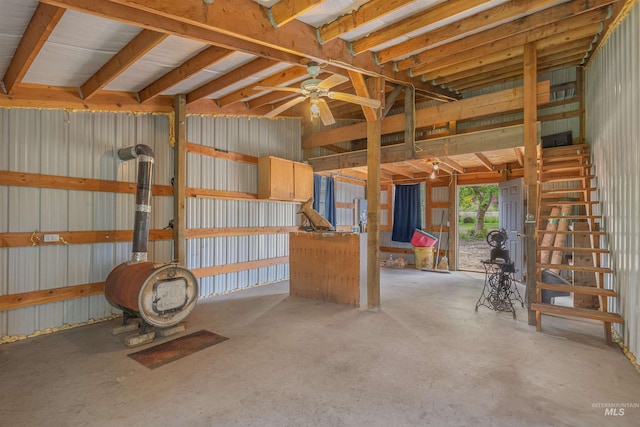 478AND716 Three Bear Rd, Kendrick, ID 83537 - misc room featuring ceiling fan and concrete floors