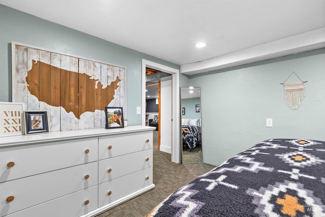 view of carpeted bedroom