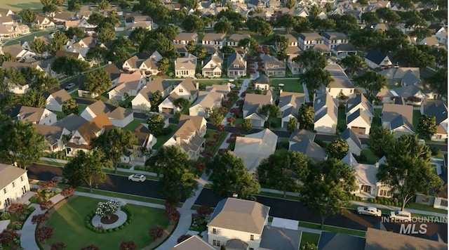 birds eye view of property featuring a residential view