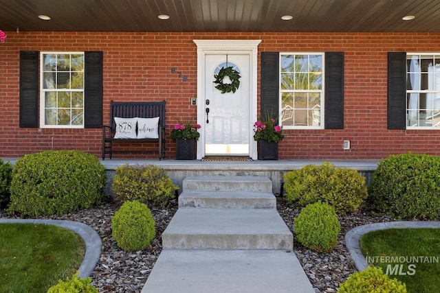 view of doorway to property