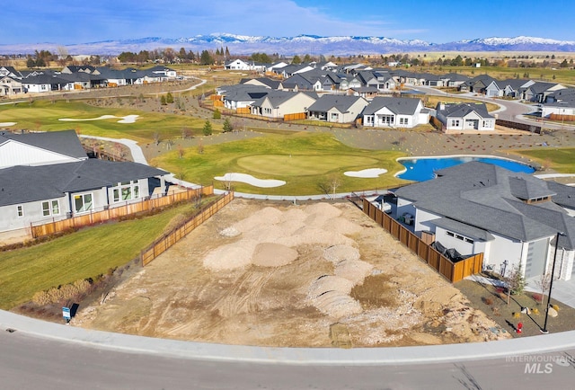 aerial view featuring a mountain view