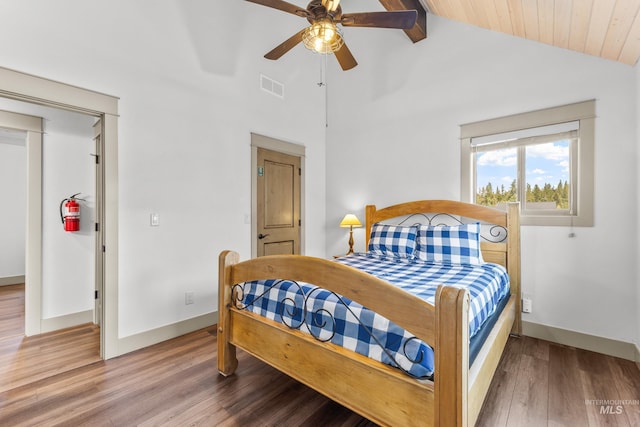 1089 Graham Dr, Mccall, ID 83638 - bedroom featuring wood finished floors, baseboards, and a ceiling fan