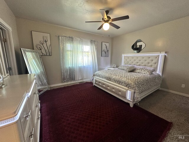 12030 Abram St, Boise, ID 83713 - bedroom with dark colored carpet and a ceiling fan