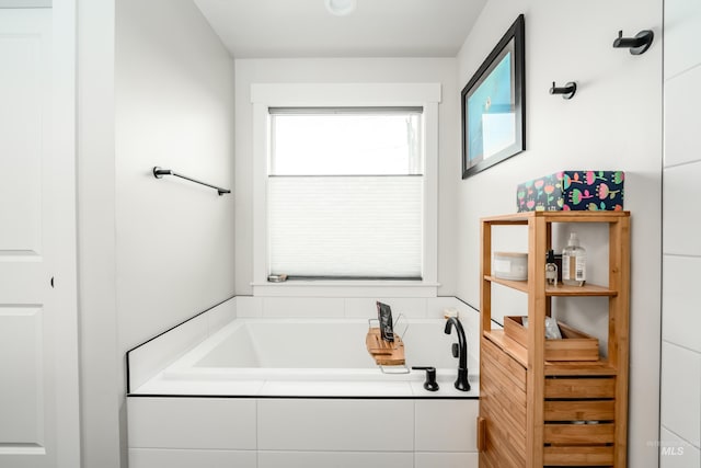 full bathroom featuring a garden tub