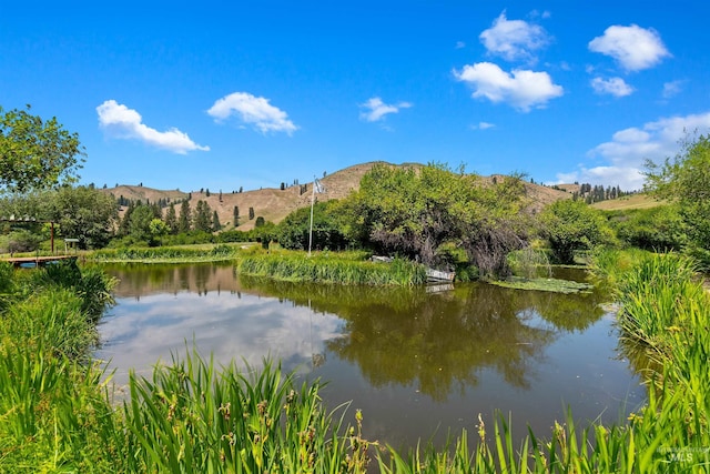 view of water feature featuring a mountain view