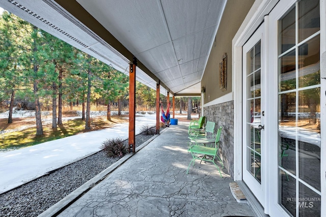 view of patio with covered porch