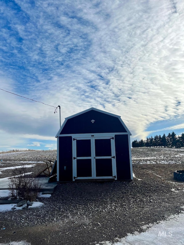 view of shed