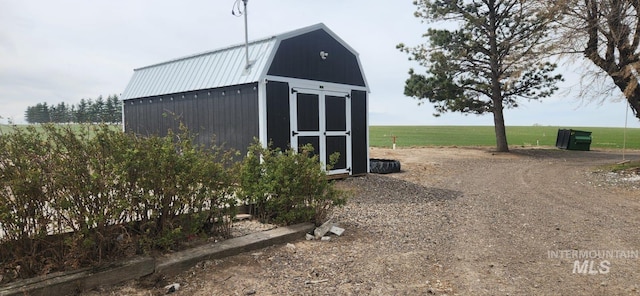 view of shed