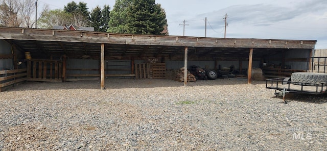 view of pole building with a detached carport