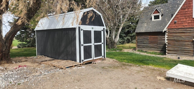 view of shed